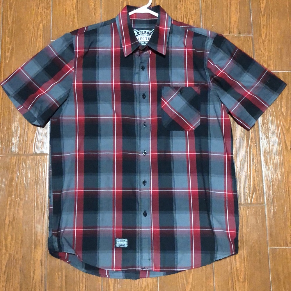 Men’s Visual Evolution Electric Casual Plaid Shirt